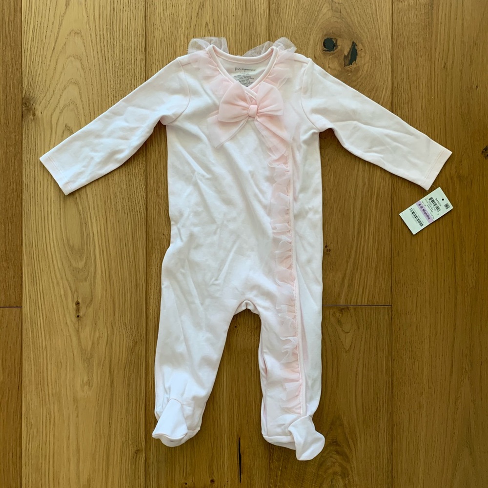 First Impressions pink footie, new, 6-9mth